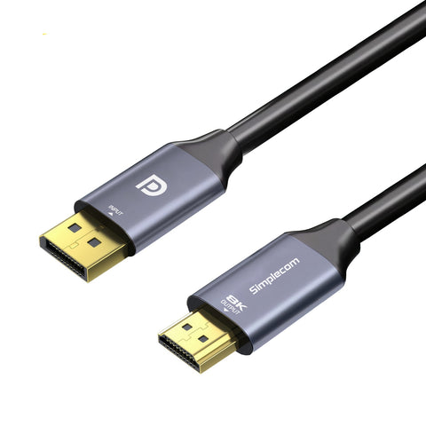 Simplecom Active DisplayPort to HDMI Cable 1.8M 8K@60Hz HDR Support - SuperSaverAU - view 1