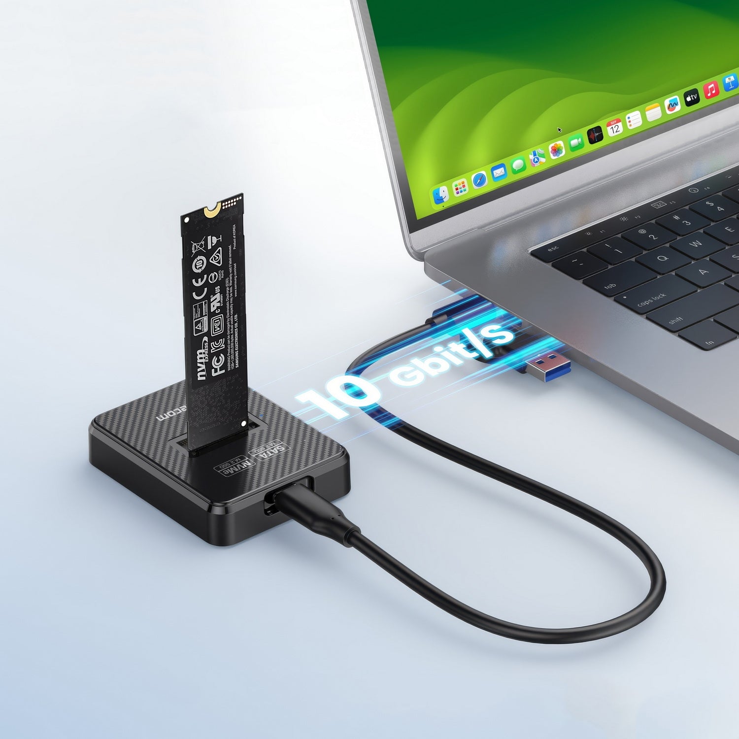 Simplecom SD511 M.2 SSD Docking Station NVMe and SATA Dual Protocol USB 3.2 Gen 2 10Gbps - SuperSaverAU - view 5