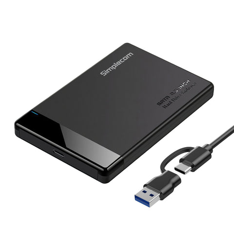 Simplecom SE109 Tool-free 2.5" SATA HDD SSD to USB-C Enclosure USB 3.2 Gen 1 - SuperSaverAU - view 1