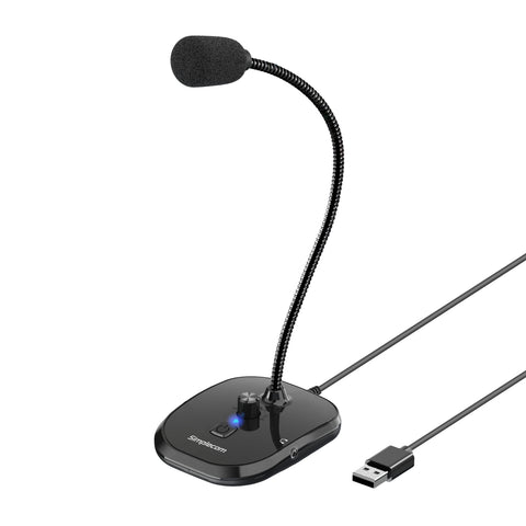 Simplecom UM360 Plug and Play USB Desktop Microphone with Headphone Jack - SuperSaverAU - view 1