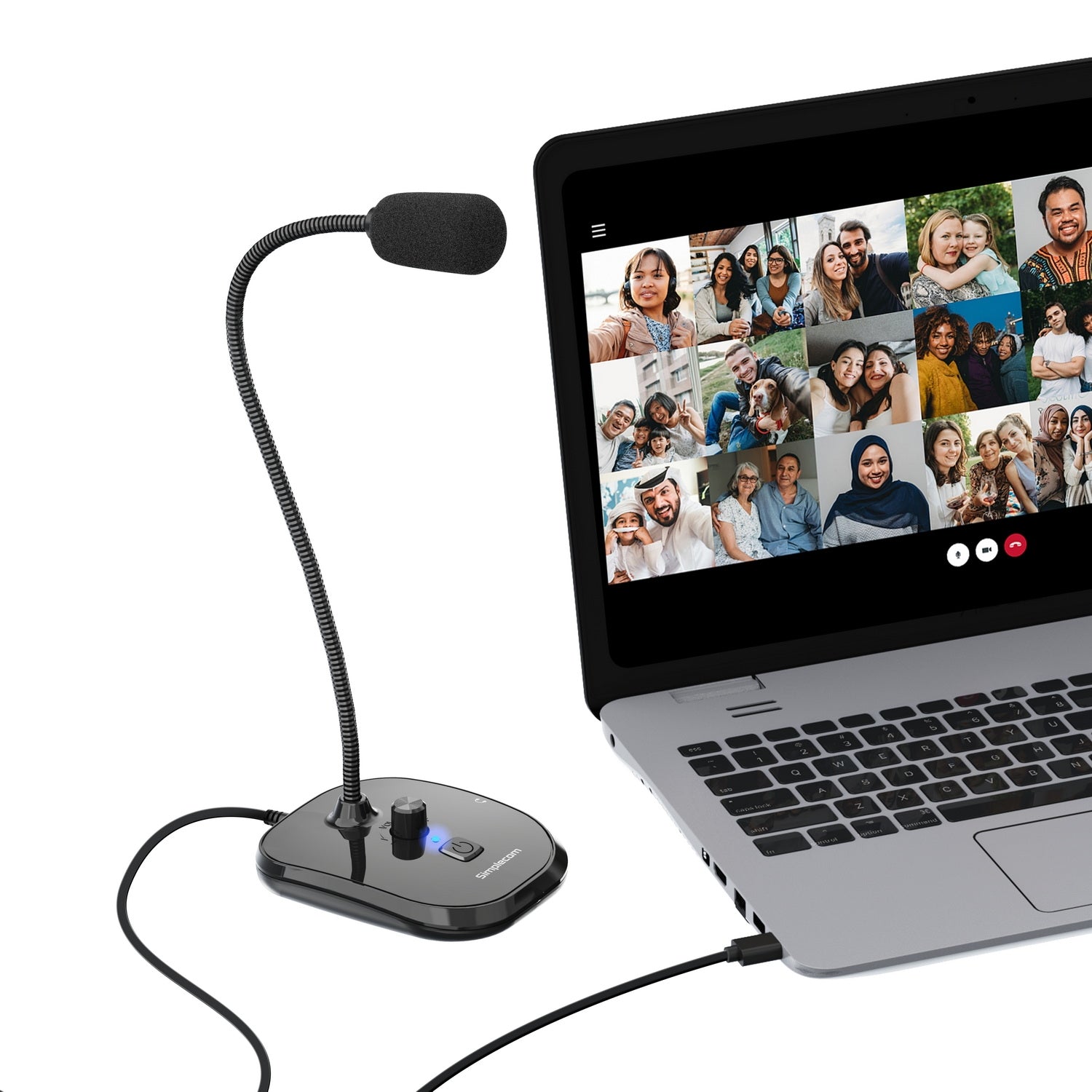 Simplecom UM360 Plug and Play USB Desktop Microphone with Headphone Jack - SuperSaverAU - view 4