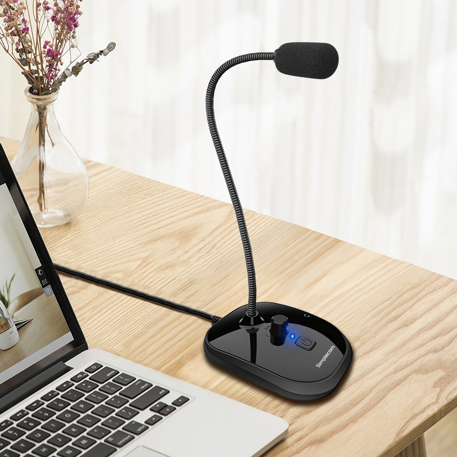 Simplecom UM360 Plug and Play USB Desktop Microphone with Headphone Jack - SuperSaverAU - view 5