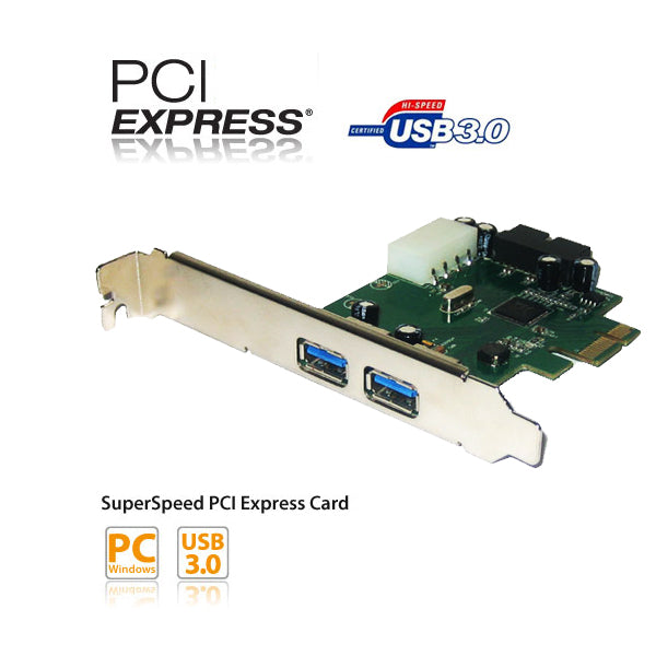 4 Port USB3.0 PCI-Expresses Card (2 External Port + Dual Port Internal Connector) - SuperSaverAU - view 1