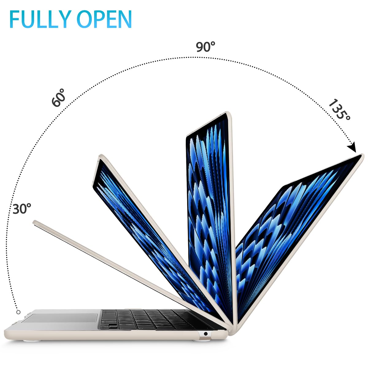 Premium Grey MacBook Air 15 A2941 M2 Hard Shell Case with Keyboard Cover