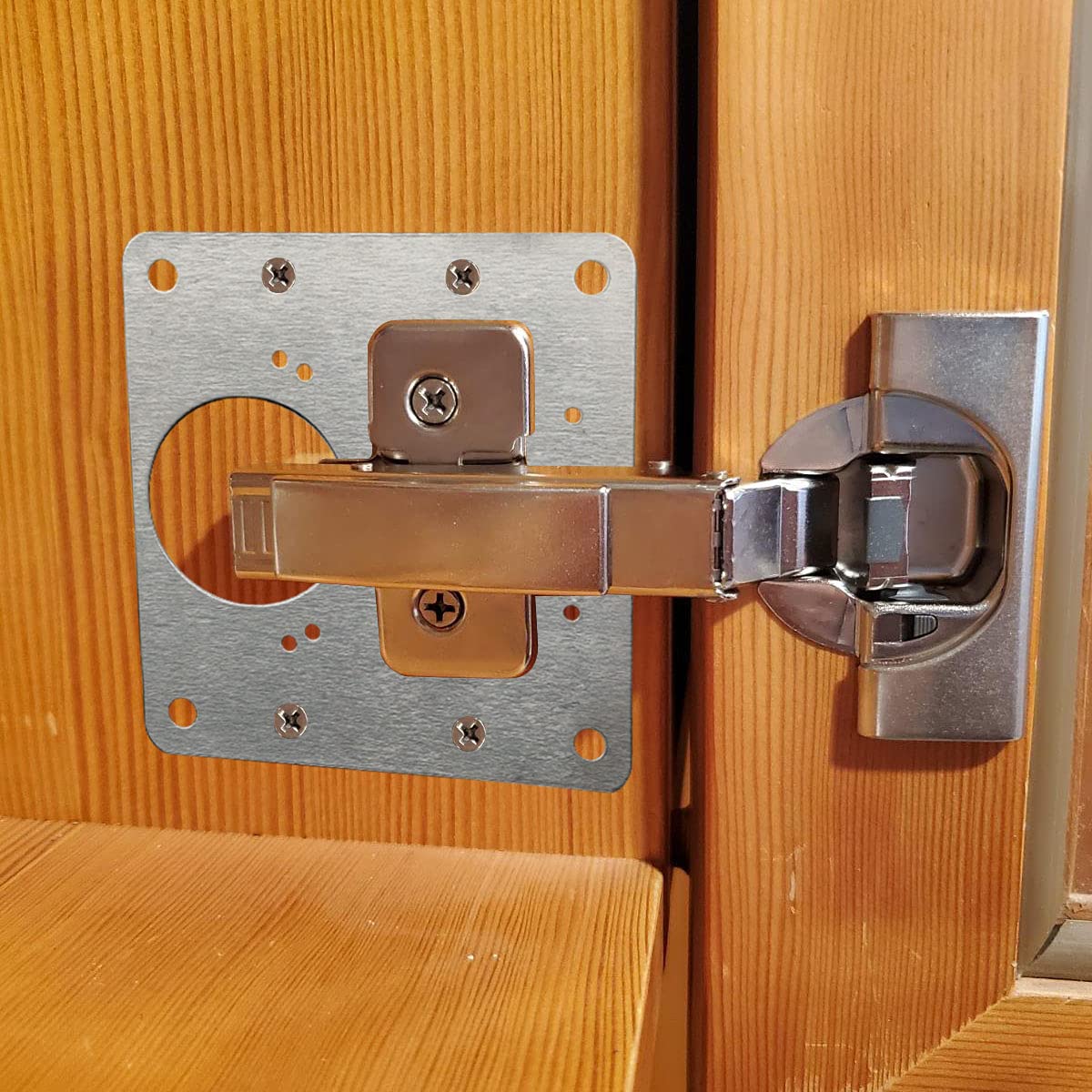 Premium 1 Pack Cabinet Hinge Repair Plate Bracket with Screws