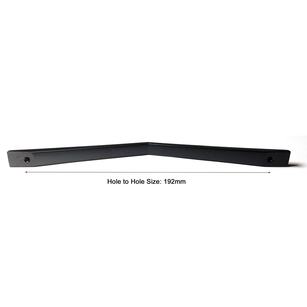 192MM Black Zinc Alloy Cabinet Drawer Handles - Modern Design, 2 Screws Included - SuperSaverAU - view 3