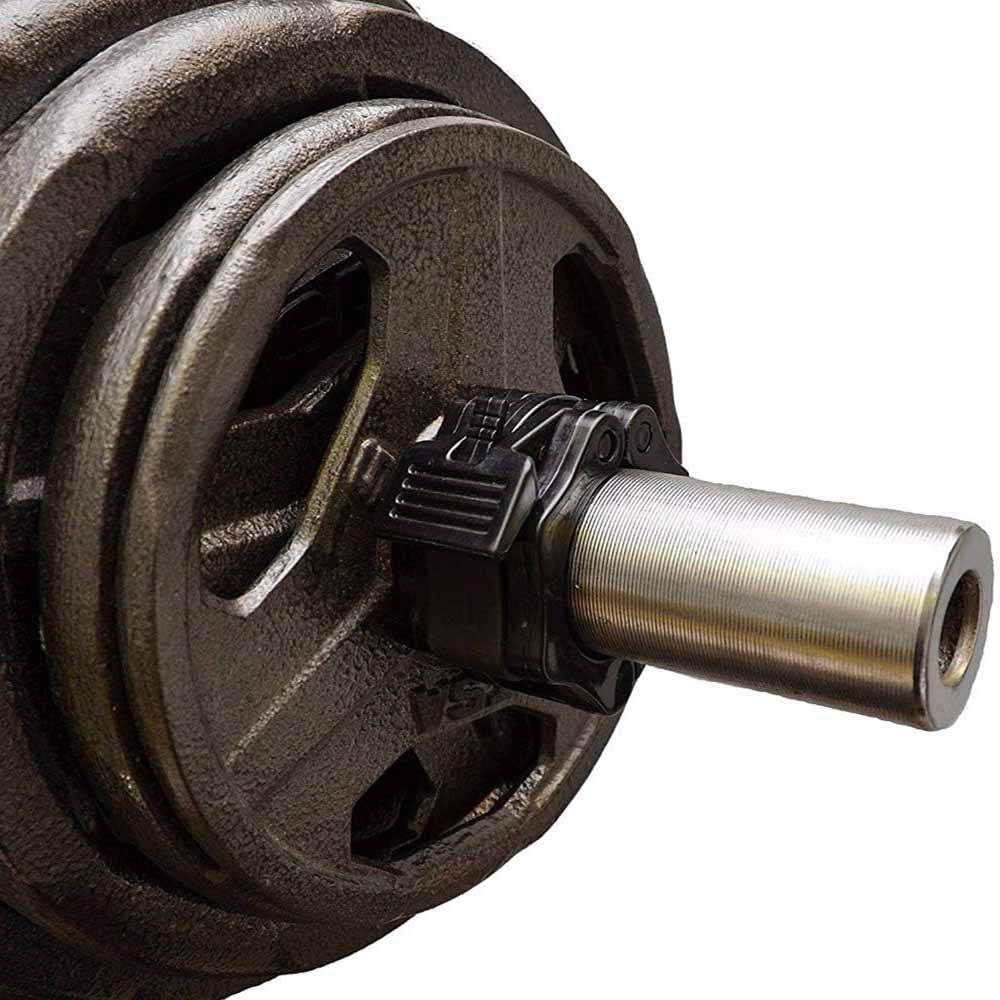 Premium Olympic Quick Release Barbell Clamps with Rubber Grip - Black, 50mm Pair