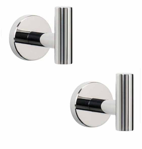 Polished Chrome 2 Pcs Wall Mount Towel Hooks, Rustproof, Easy Install, Modern Design - SuperSaverAU - view 1