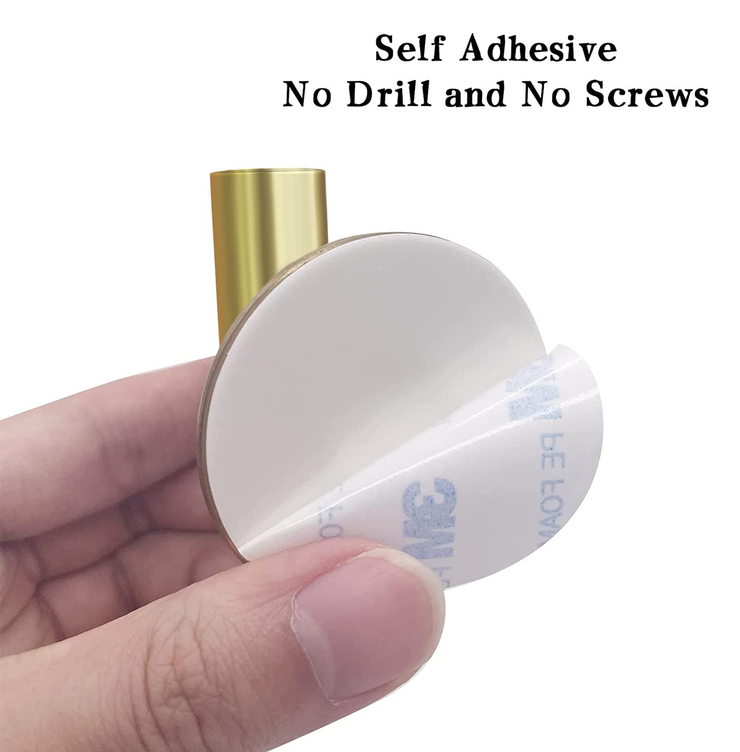 Premium Gold 2 Pack Self Adhesive 304 Stainless Steel Towel Hooks