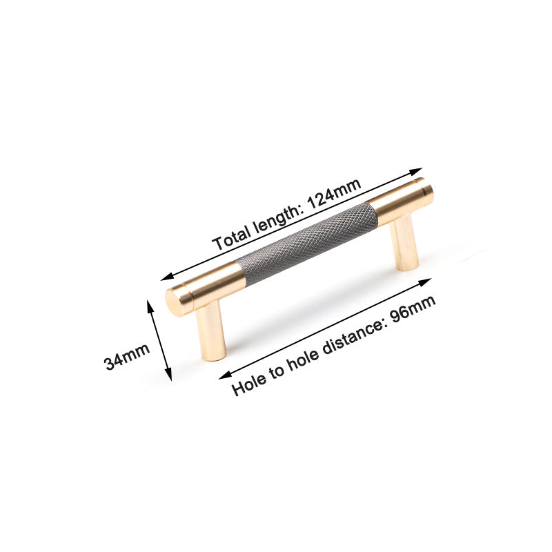 Gold Solid Modern Design Kitchen Cabinet Handle Pull 96mm, Black, Sleek Style - SuperSaverAU - view 2