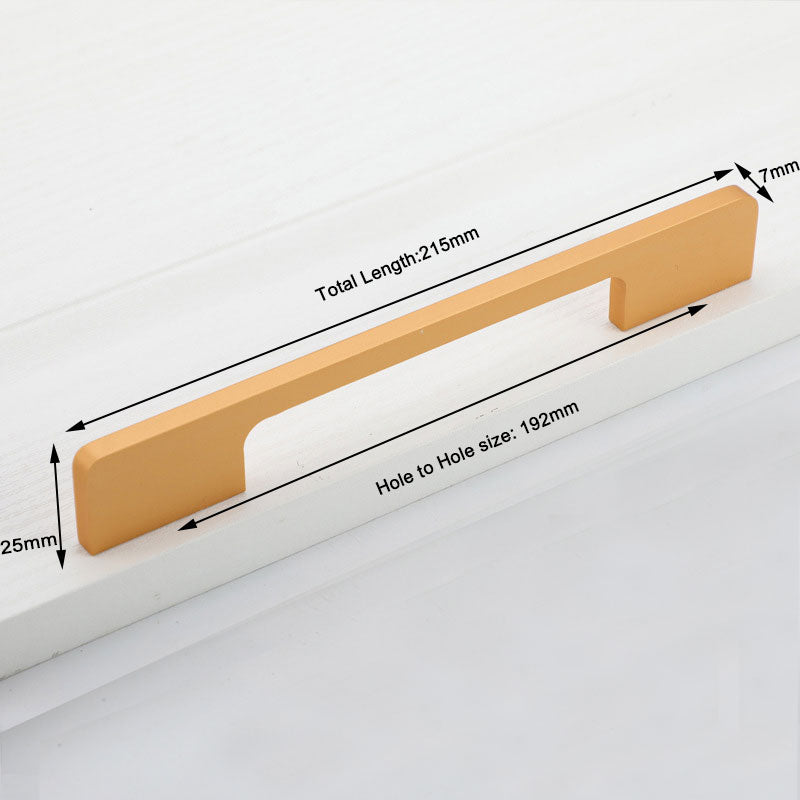 Gold Slim Design Kitchen Cabinet Handle Pull 192MM, Modern European Style - SuperSaverAU - view 4