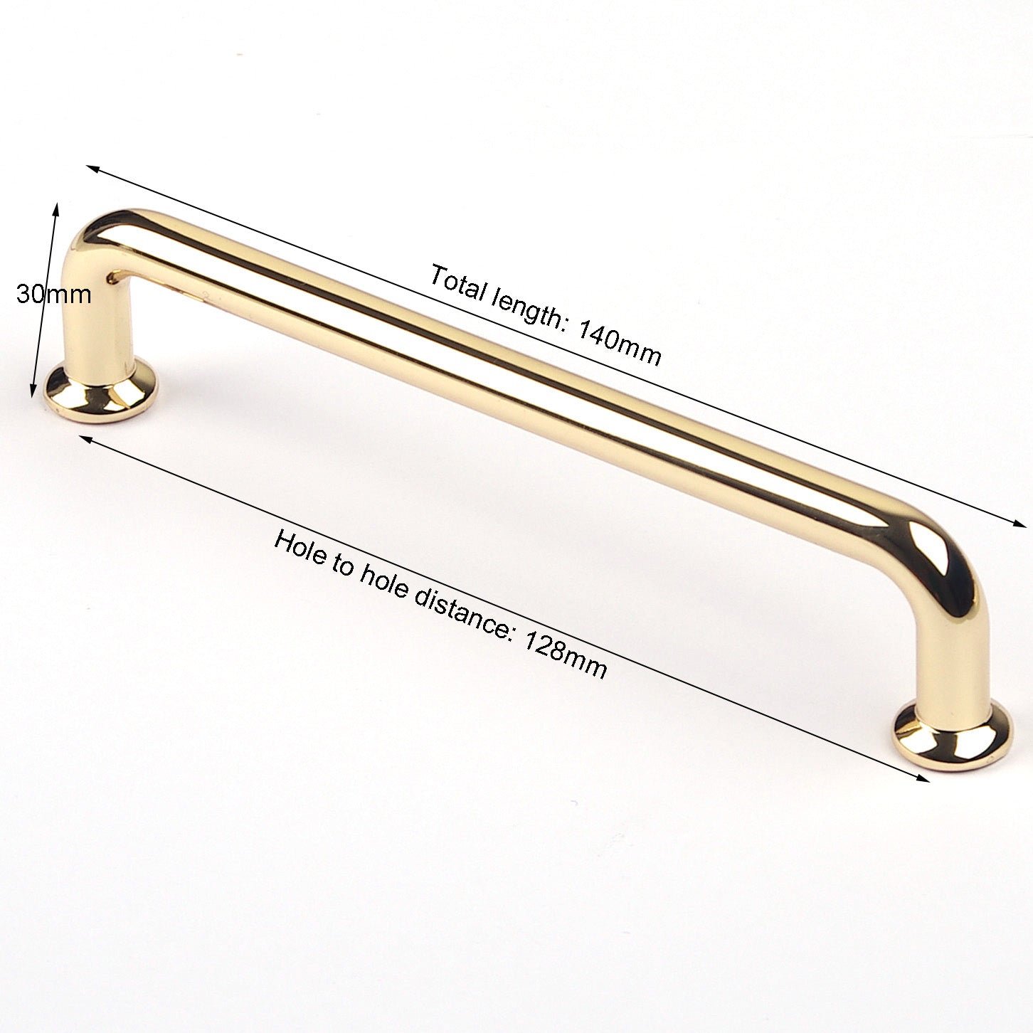 128mm Polished Gold Cabinet Drawer Pull Handle - SuperSaverAU - view 2