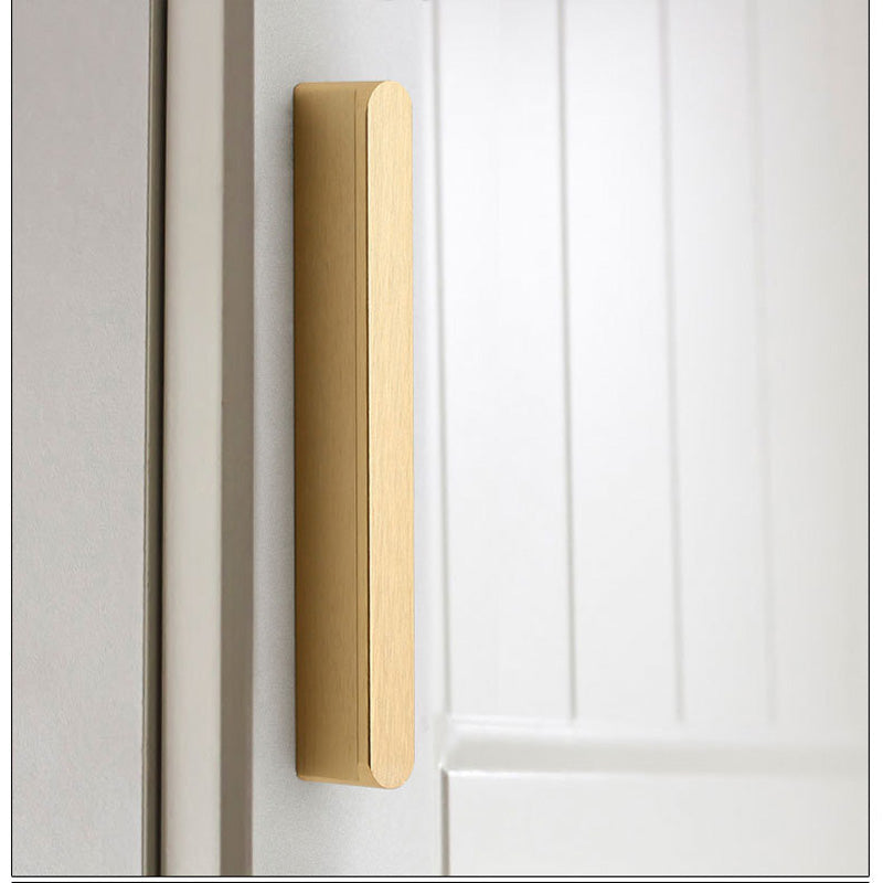 Gold 128mm Modern European Style Cabinet Pull Handle - Sleek Stainless Steel - SuperSaverAU - view 1