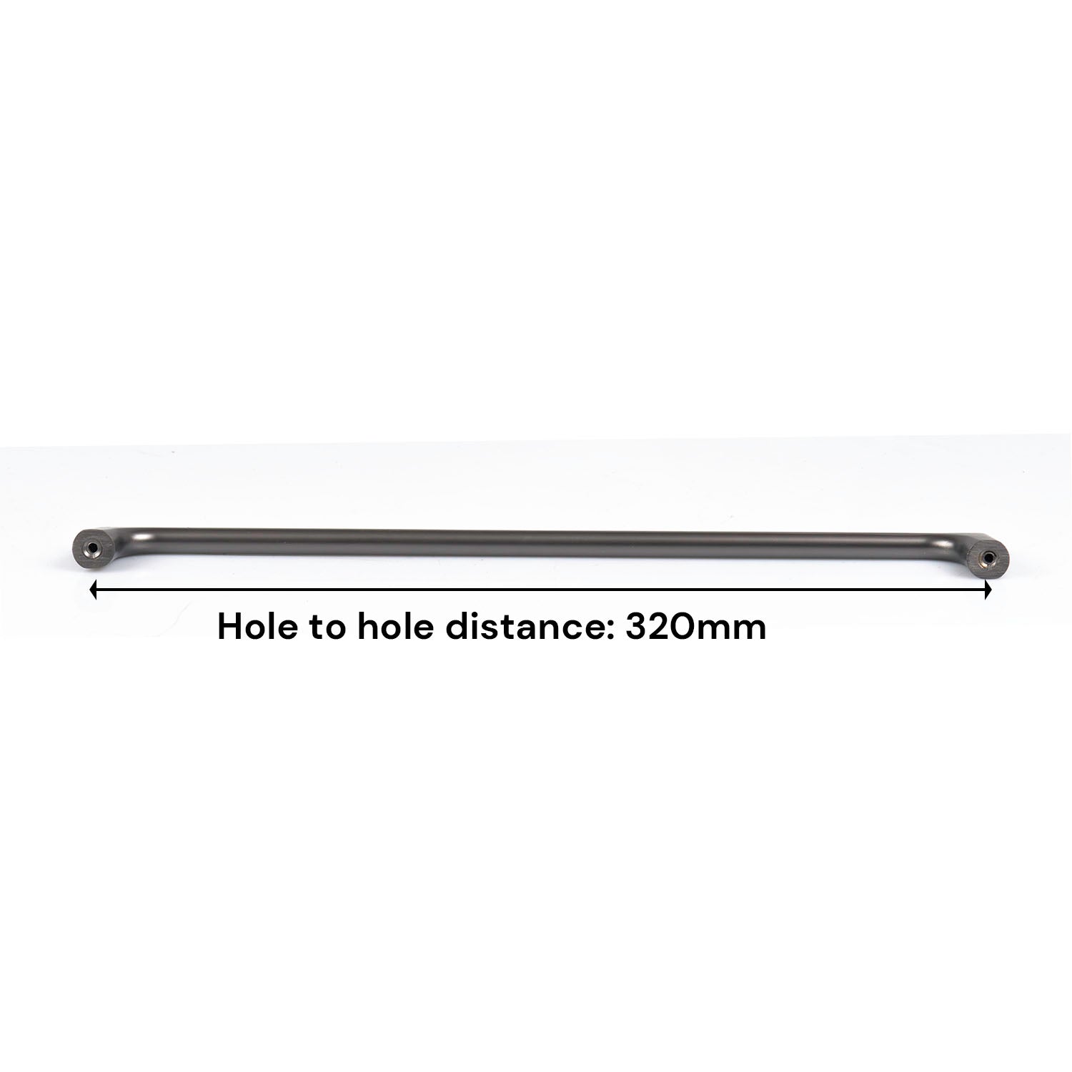 Black Zinc Kitchen Cabinet Handle Pull 320mm - Modern European Style, Laser Edging - SuperSaverAU - view 1