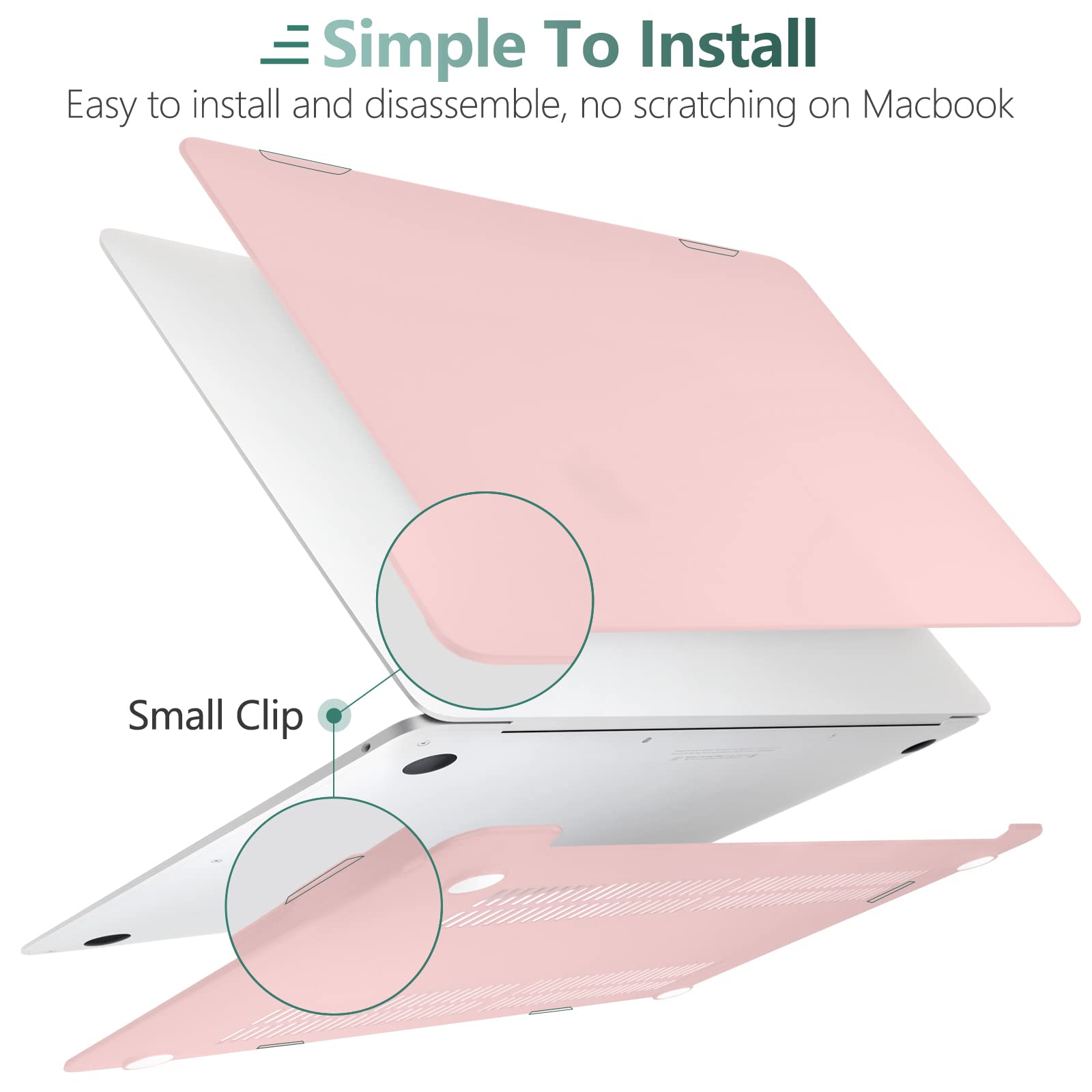 Suitable for MacBook Air 13 Inch Case 2022 2021 2020 2019 2018, A1932, A2179, A2337 Shell Case Keyboard Cover - SuperSaverAU - view 7