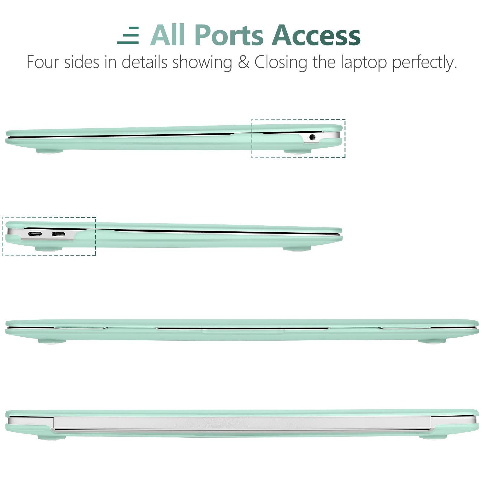 Premium Green MacBook Air 13 Hard Shell Case with Keyboard Cover A1932 A2179 A2337