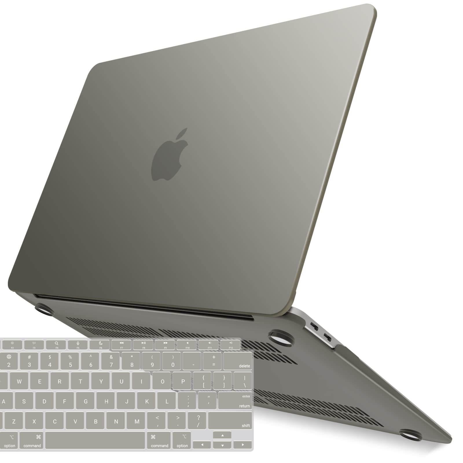 Suitable for MacBook Air 13 Inch Case 2022 2021 2020 2019 2018, A1932, A2179, A2337 Shell Case Keyboard Cover Grey - SuperSaverAU - view 1