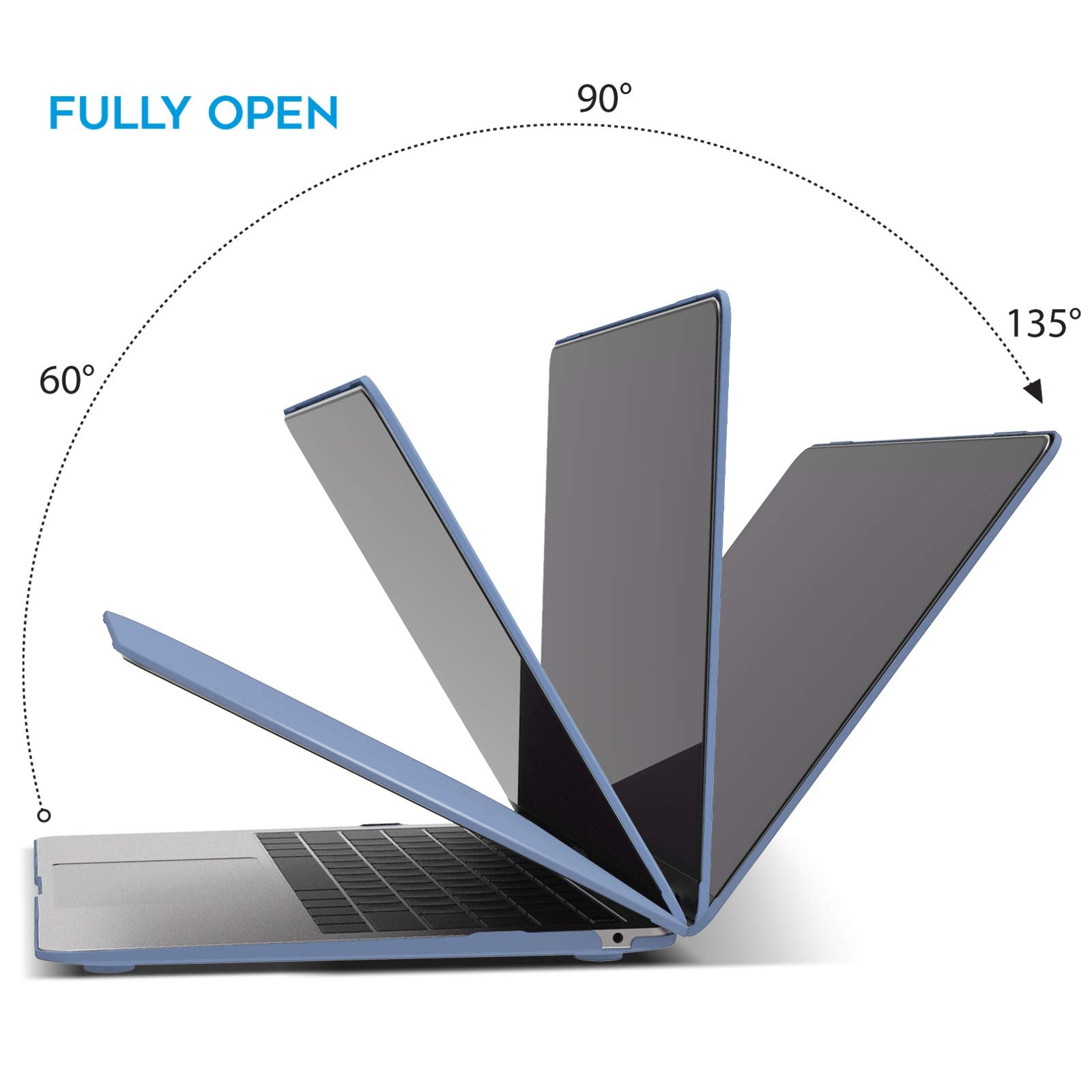 Premium Lavender Grey MacBook Air 13 Hard Shell Case with Keyboard Cover A1932 A2179 A2337