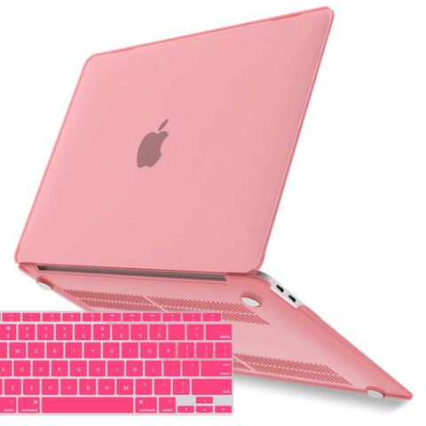 Premium Pink MacBook Air 13 Hard Shell Case with Keyboard Cover A1932 A2179 A2337
