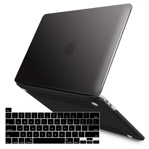 Premium Black MacBook Pro 13 Hard Shell Case with Keyboard Cover A2338 A2289 A2251 A2159