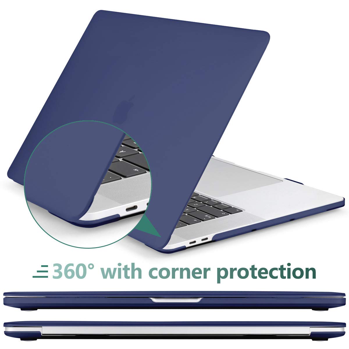 Navy Blue MacBook Pro 13 Inch Case 2016-2023 M1 M2 A2338 A2289 A2251 A2159 Hard Shell Case Keyboard Cover - SuperSaverAU - view 8