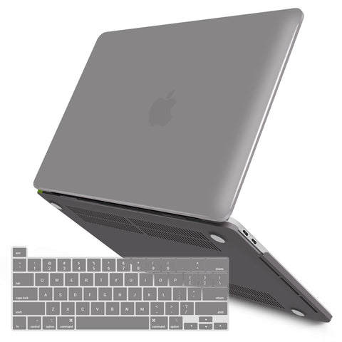 Premium Grey MacBook Pro 13 Hard Shell Case with Keyboard Cover A2338 A2289 A2251 A2159