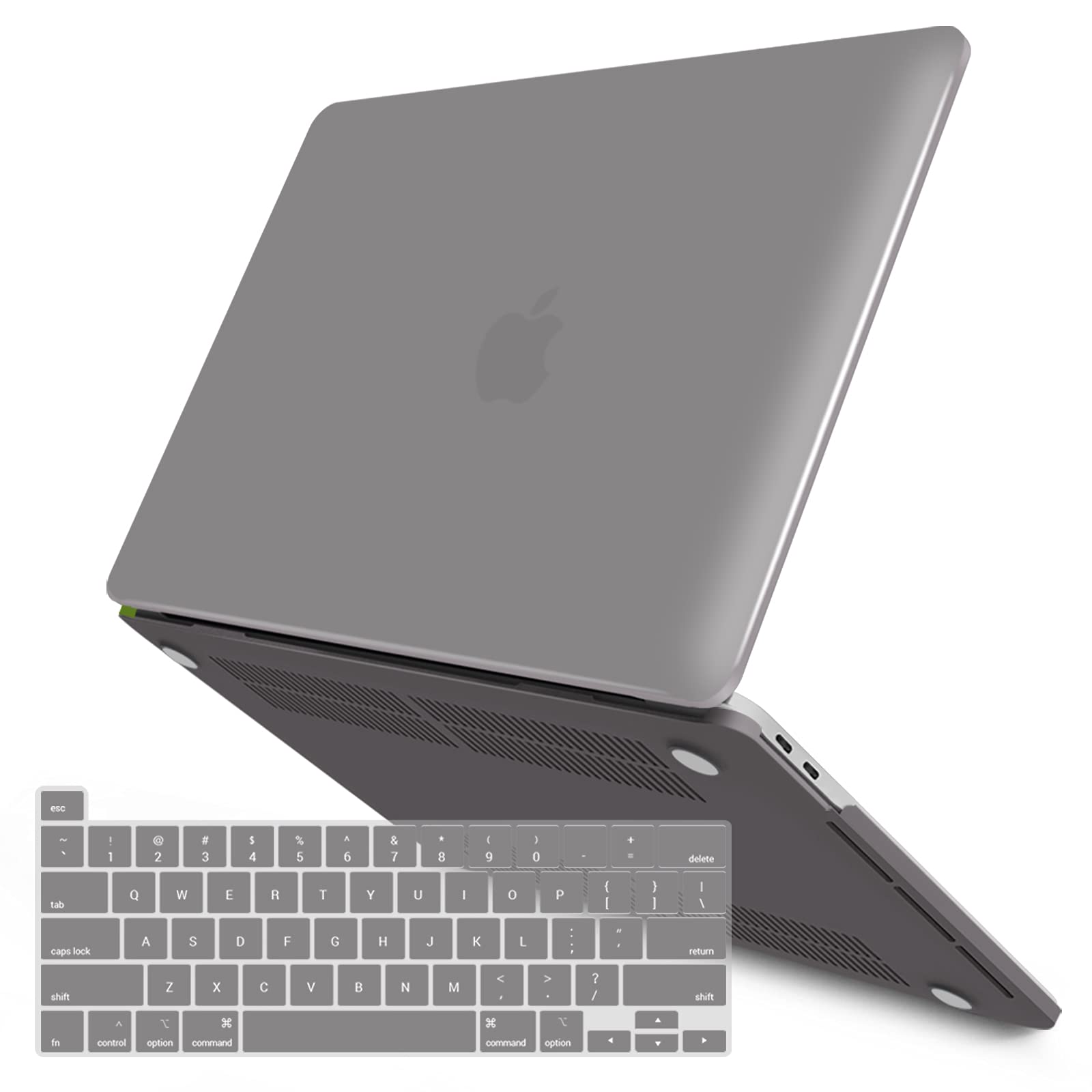 Premium Grey MacBook Pro 13 Hard Shell Case with Keyboard Cover A2338 A2289 A2251 A2159
