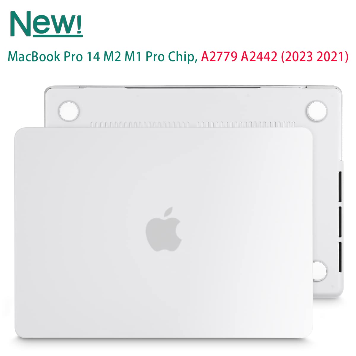 Suitable for MacBook Pro 14 Max Inch Case 2023 2022 2021 M2 A2779 M1 A2442 Hardshell Case Keyboard Cover White - SuperSaverAU - view 5