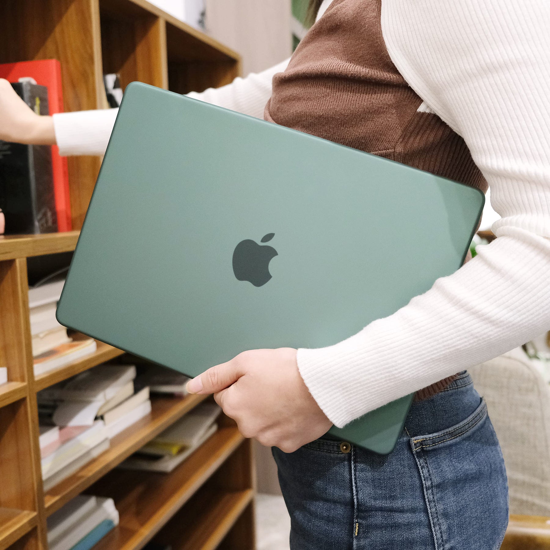 Premium Midnight Green MacBook Pro 16 Hard Shell Case with Keyboard Cover A2780 A2485