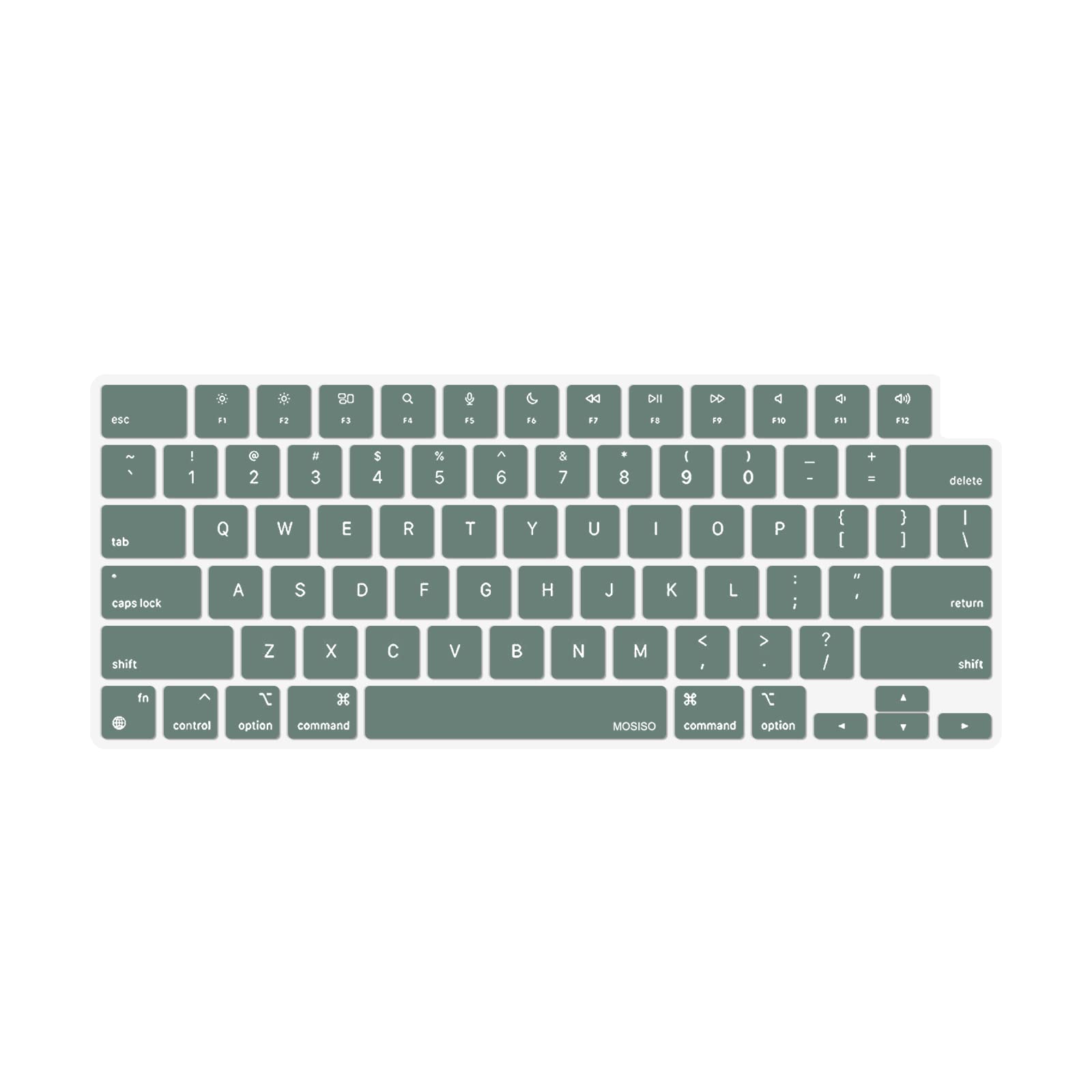 Keyboard Cover Skin For MacBook Air Pro 13 13.6 14 15.3 16 A2442 A2779 A2485 A2780 A2681 A2941 M1 M2 2021 to 2023 Dgreen - SuperSaverAU - view 1