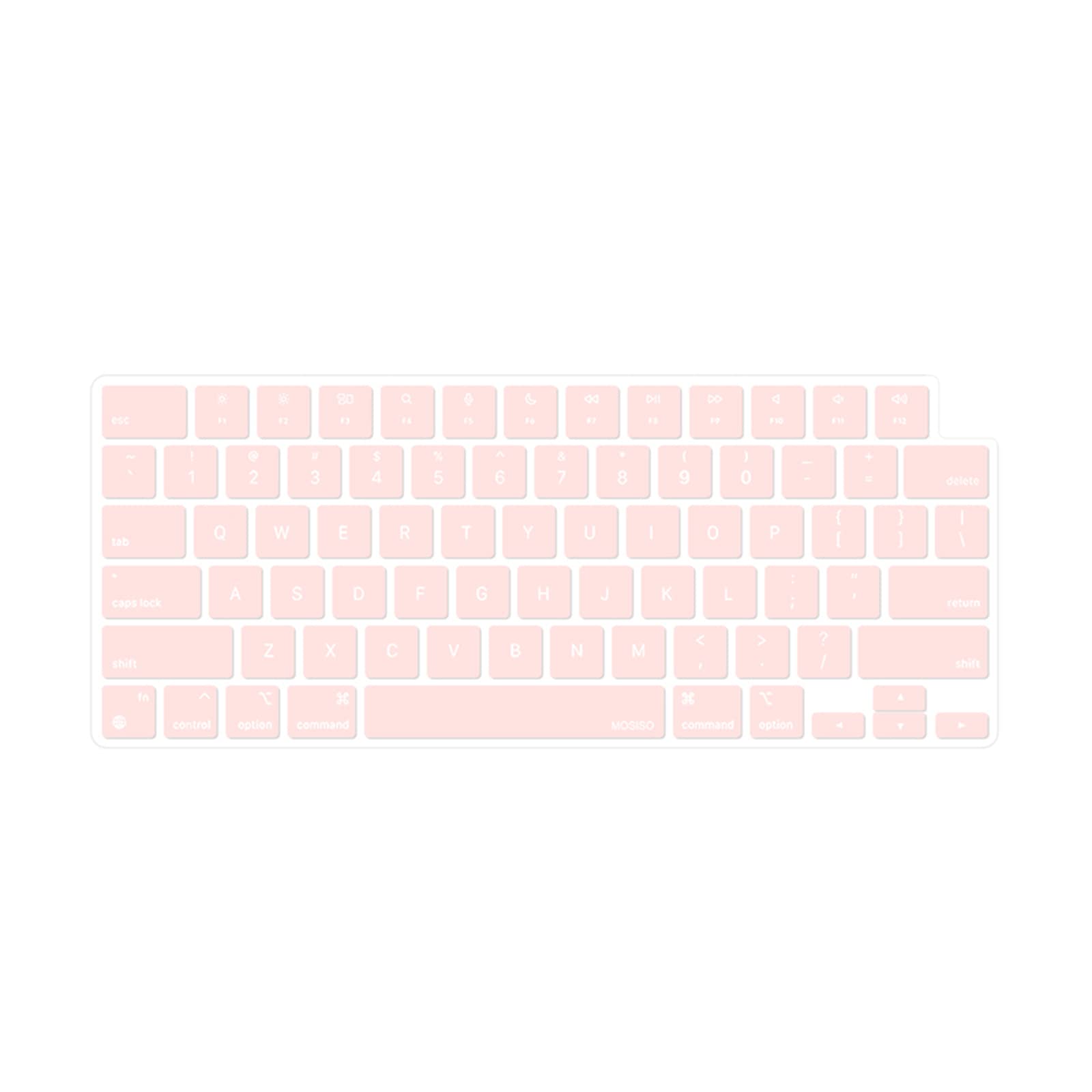Keyboard Cover Skin For MacBook Air Pro 13 13.6 14 15.3 16 A2442 A2779 A2485 A2780 A2681 A2941 M1 M2 2021 to 2023 Pink - SuperSaverAU - view 1