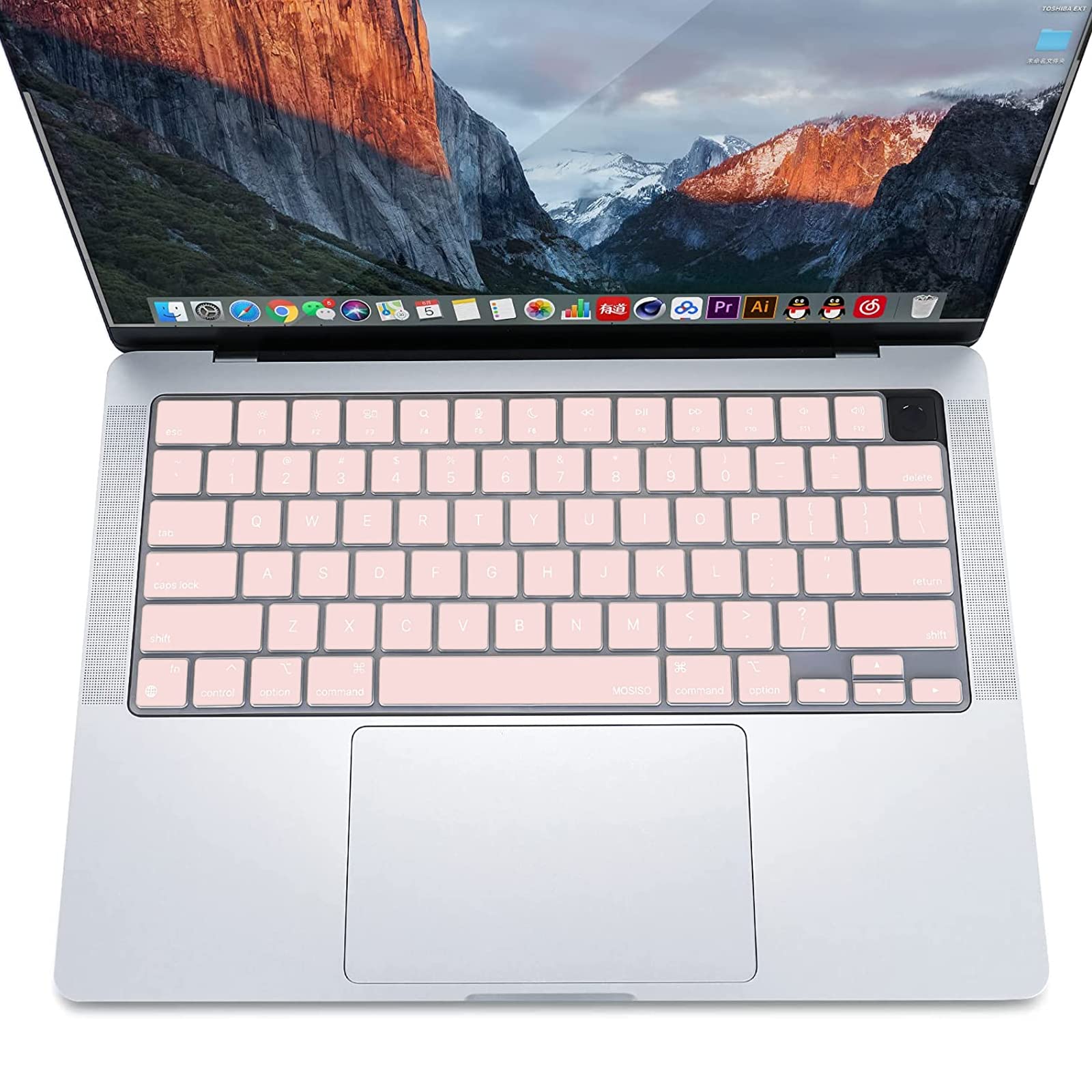 Keyboard Cover Skin For MacBook Air Pro 13 13.6 14 15.3 16 A2442 A2779 A2485 A2780 A2681 A2941 M1 M2 2021 to 2023 Pink - SuperSaverAU - view 4