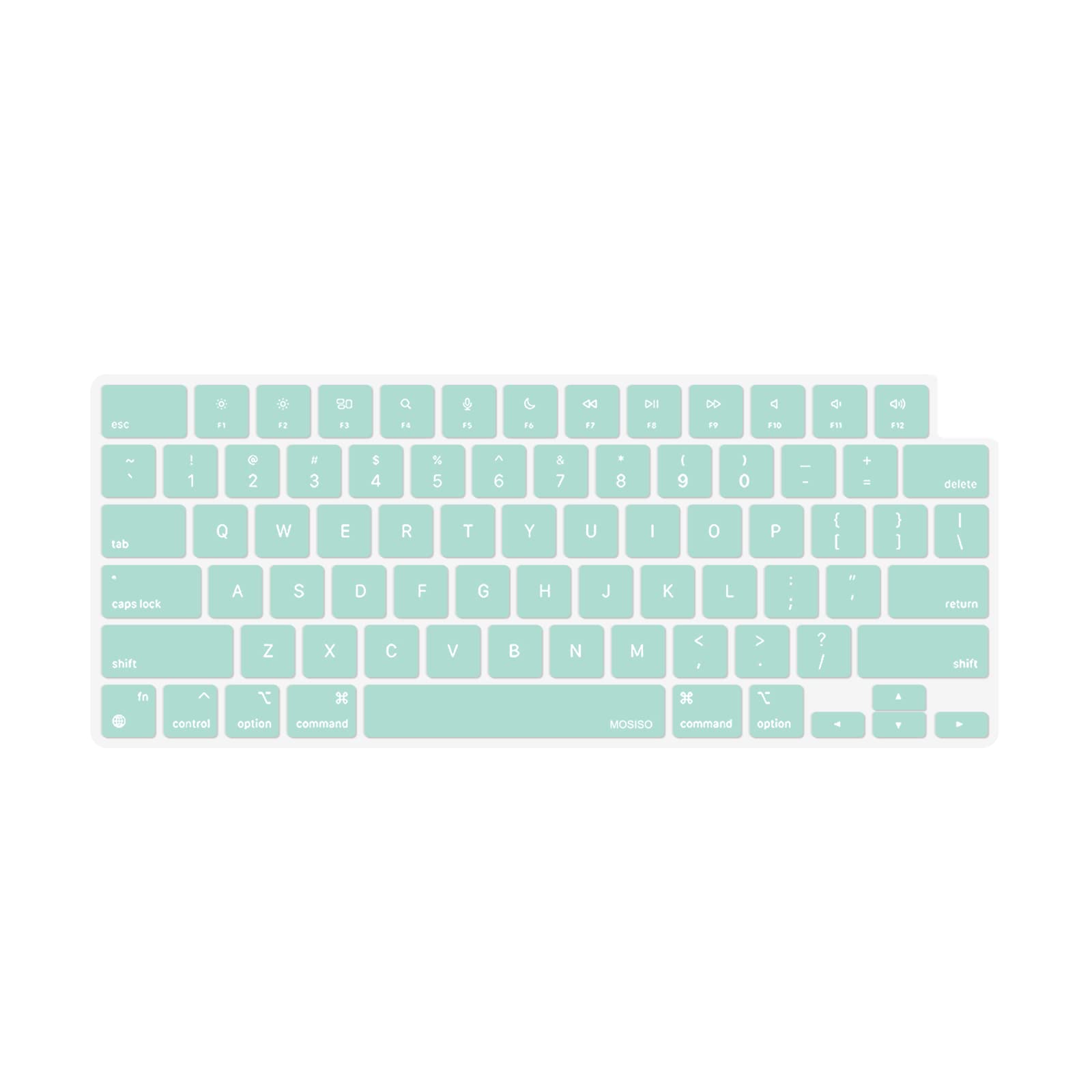 Keyboard Cover Skin For MacBook Air Pro 13 13.6 14 15.3 16 A2442 A2779 A2485 A2780 A2681 A2941 M1 M2 2021 to 2023 Mint Green - SuperSaverAU - view 1