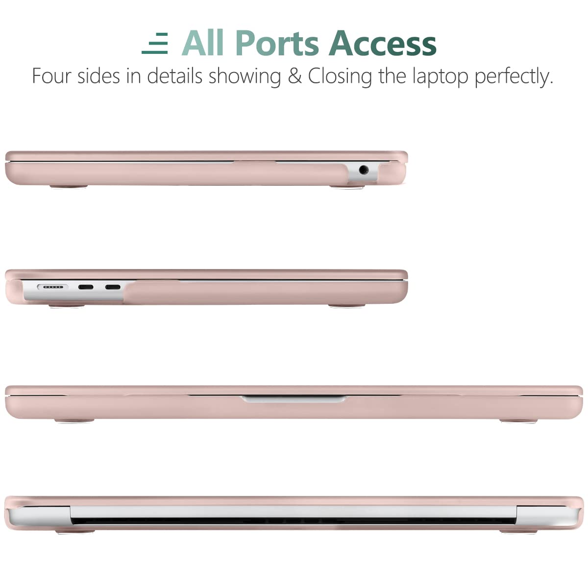 Suitable for 2023 2022 MacBook Air 13 inch case M2 Model A2681 Hard Shell Case Keyboard Cover Sold Pink - SuperSaverAU - view 6