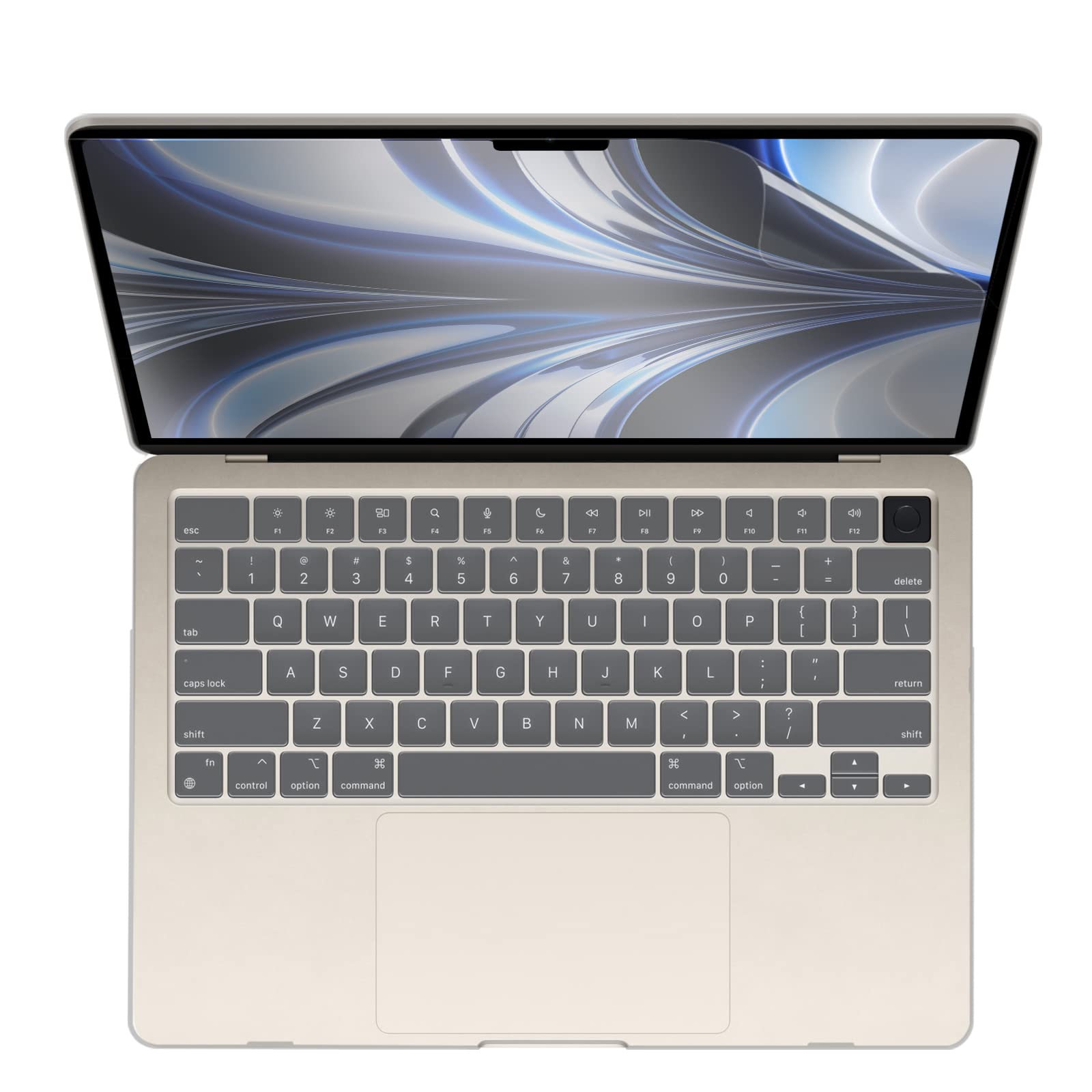 Suitable for 2023 2022 MacBook Air 13 inch case M2 Model A2681 Hard Shell Case Keyboard Cover White - SuperSaverAU - view 10