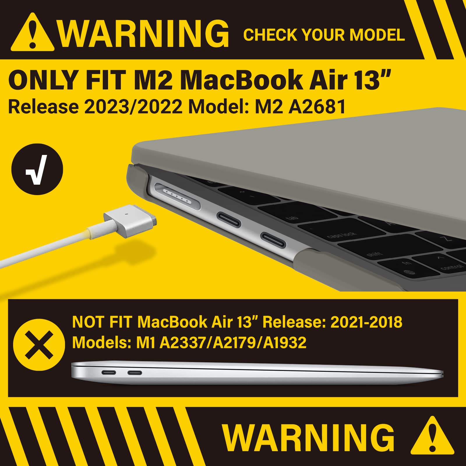 Suitable for 2023 2022 MacBook Air 13 inch case M2 Model A2681 Hard Shell Case Keyboard Cover Green - SuperSaverAU - view 2