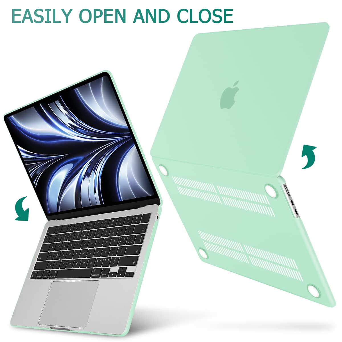 Suitable for 2023 2022 MacBook Air 13 inch case M2 Model A2681 Hard Shell Case Keyboard Cover Green - SuperSaverAU - view 7