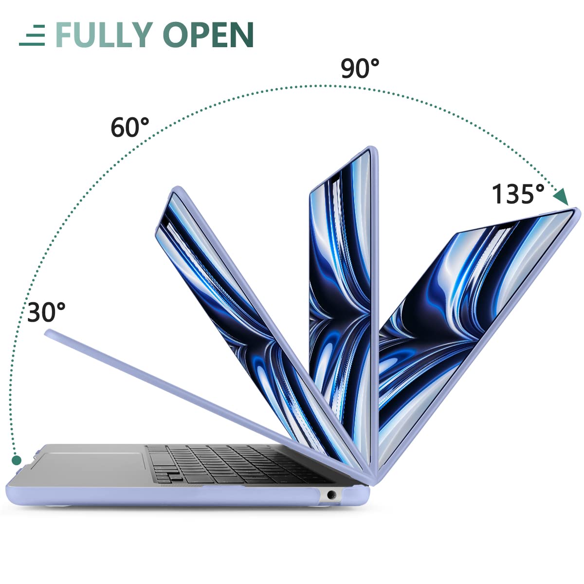 Suitable for 2023 2022 MacBook Air 13 inch case M2 Model A2681 Hard Shell Case Keyboard Cover - SuperSaverAU - view 5