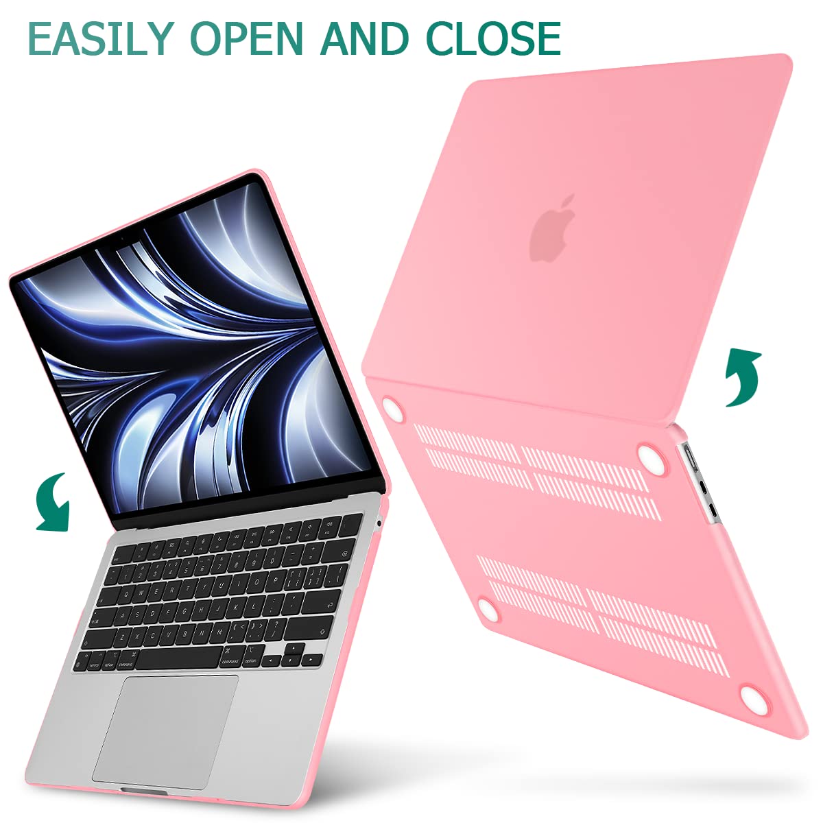 Suitable for 2023 2022 MacBook Air 13 inch case M2 Model A2681 Hard Shell Case Keyboard Cover Pink - SuperSaverAU - view 8