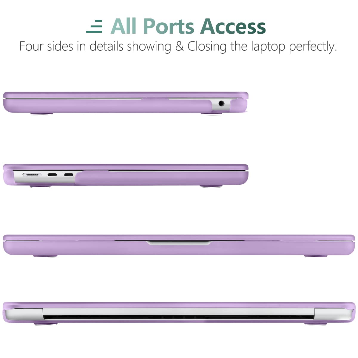 Suitable for 2023 2022 MacBook Air 13 inch case M2 Model A2681 Hard Shell Case Keyboard Cover Purple - SuperSaverAU - view 6