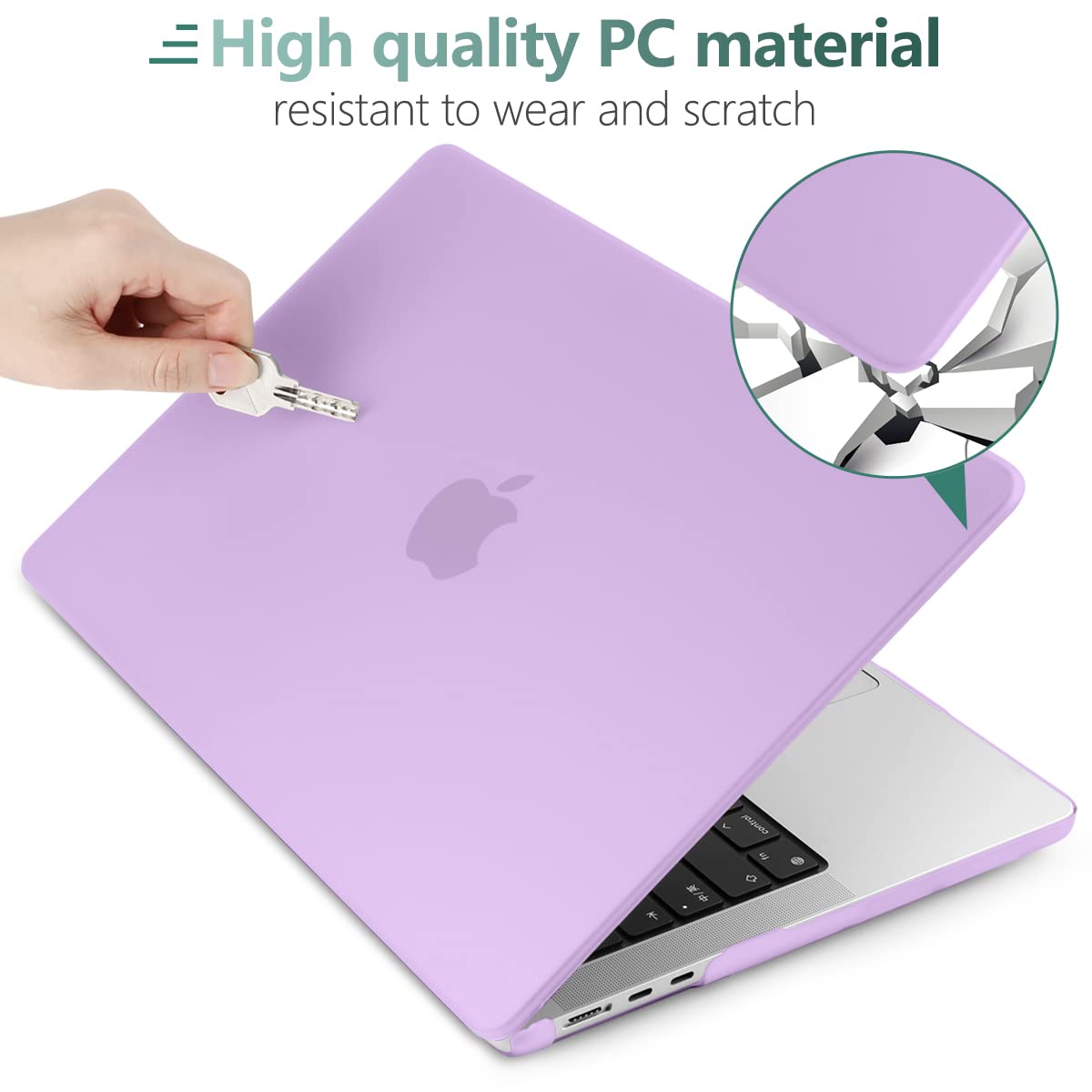 Suitable for 2023 2022 MacBook Air 13 inch case M2 Model A2681 Hard Shell Case Keyboard Cover Purple - SuperSaverAU - view 7