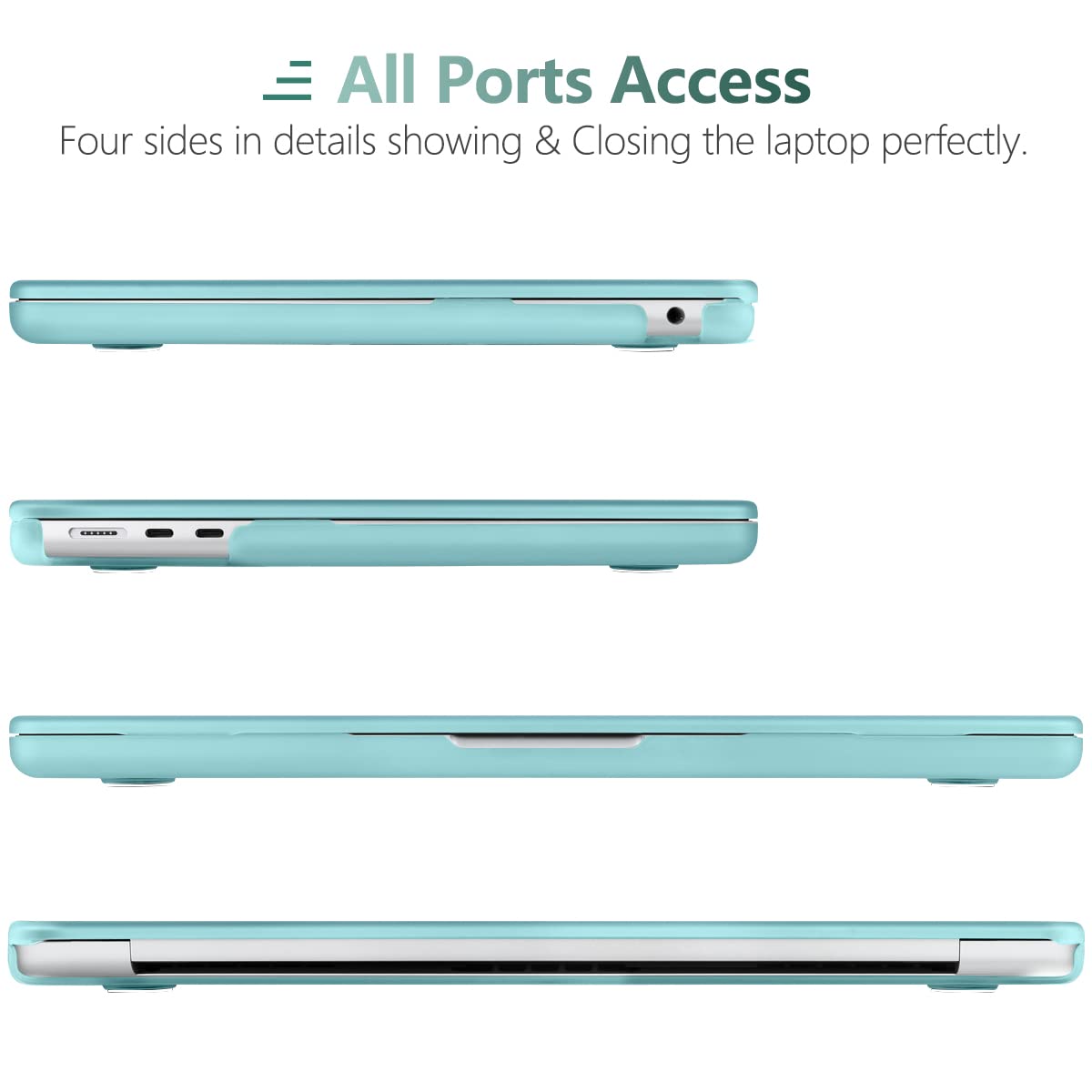 Suitable for 2023 2022 MacBook Air 13 inch case M2 Model A2681 Hard Shell Case Keyboard Cover Turquoise - SuperSaverAU - view 7