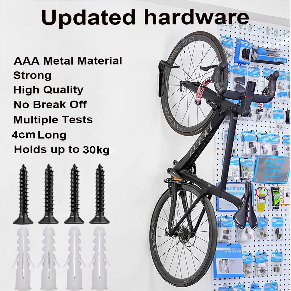 Bicycle Wall Hook 26cm x 4cm x 13cm, Rubber Coated, Stable Design, 600g - SuperSaverAU - view 2