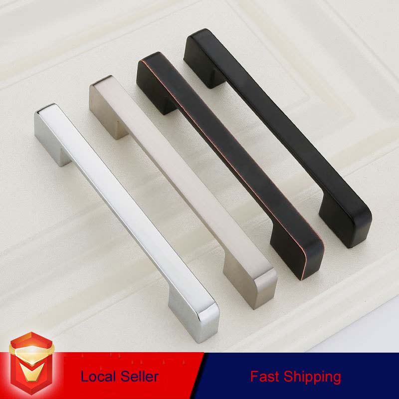 Zinc Kitchen Cabinet Handle Pull, Black & Copper, 320mm, Modern Design - SuperSaverAU - view 1
