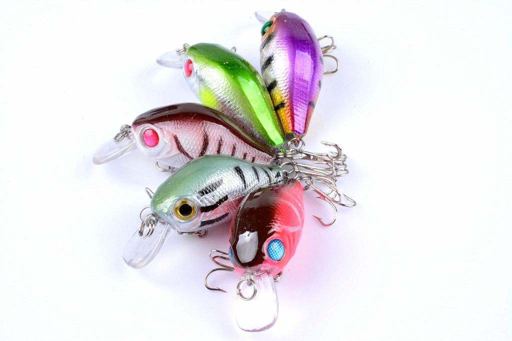 Durable ABS 5.5cm Popper Crank Bait Fishing Lure 5x Saltwater Surface Tackle - SuperSaverAU - view 2