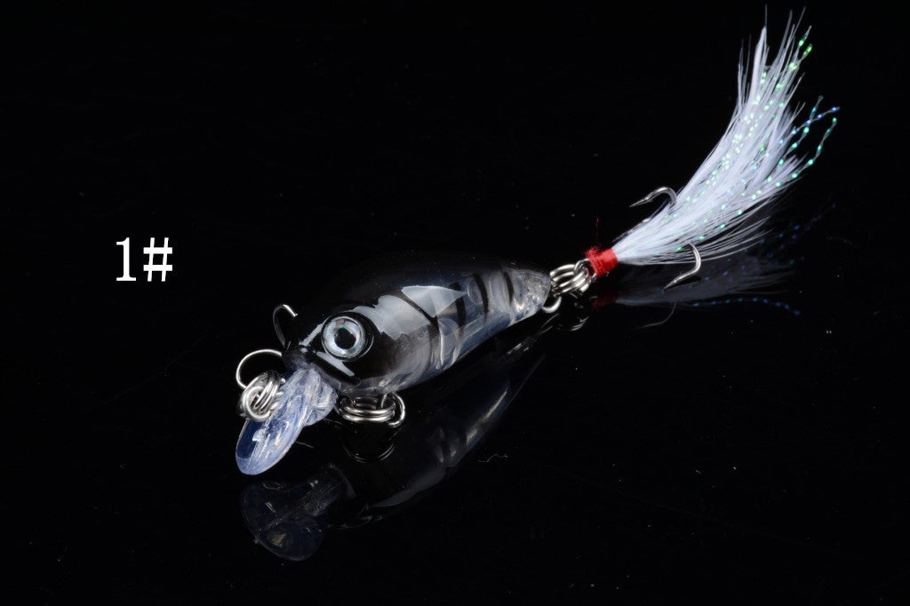 Durable ABS 4.5cm Popper Crank Bait Fishing Lure 5 Colors for Saltwater/Freshwater - SuperSaverAU - view 4