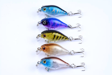 Durable ABS 4.3cm Popper Crank Bait Fishing Lure 5 Colors for Saltwater/Freshwater - SuperSaverAU - view 1