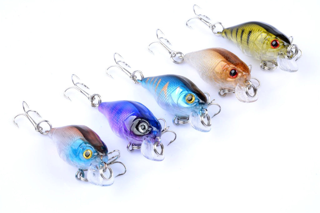 Durable ABS 4.3cm Popper Crank Bait Fishing Lure 5 Colors for Saltwater/Freshwater - SuperSaverAU - view 2
