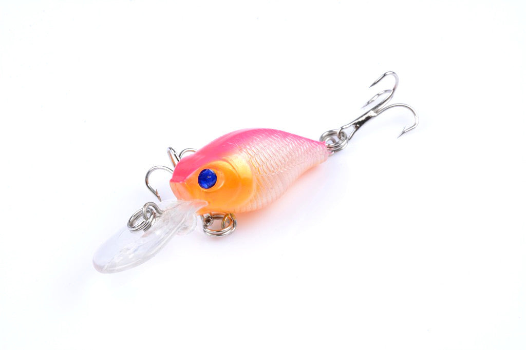 6x 6cm Durable ABS Hard Plastic Popper Crank Bait Fishing Lure - Saltwater/Freshwater - SuperSaverAU - view 2