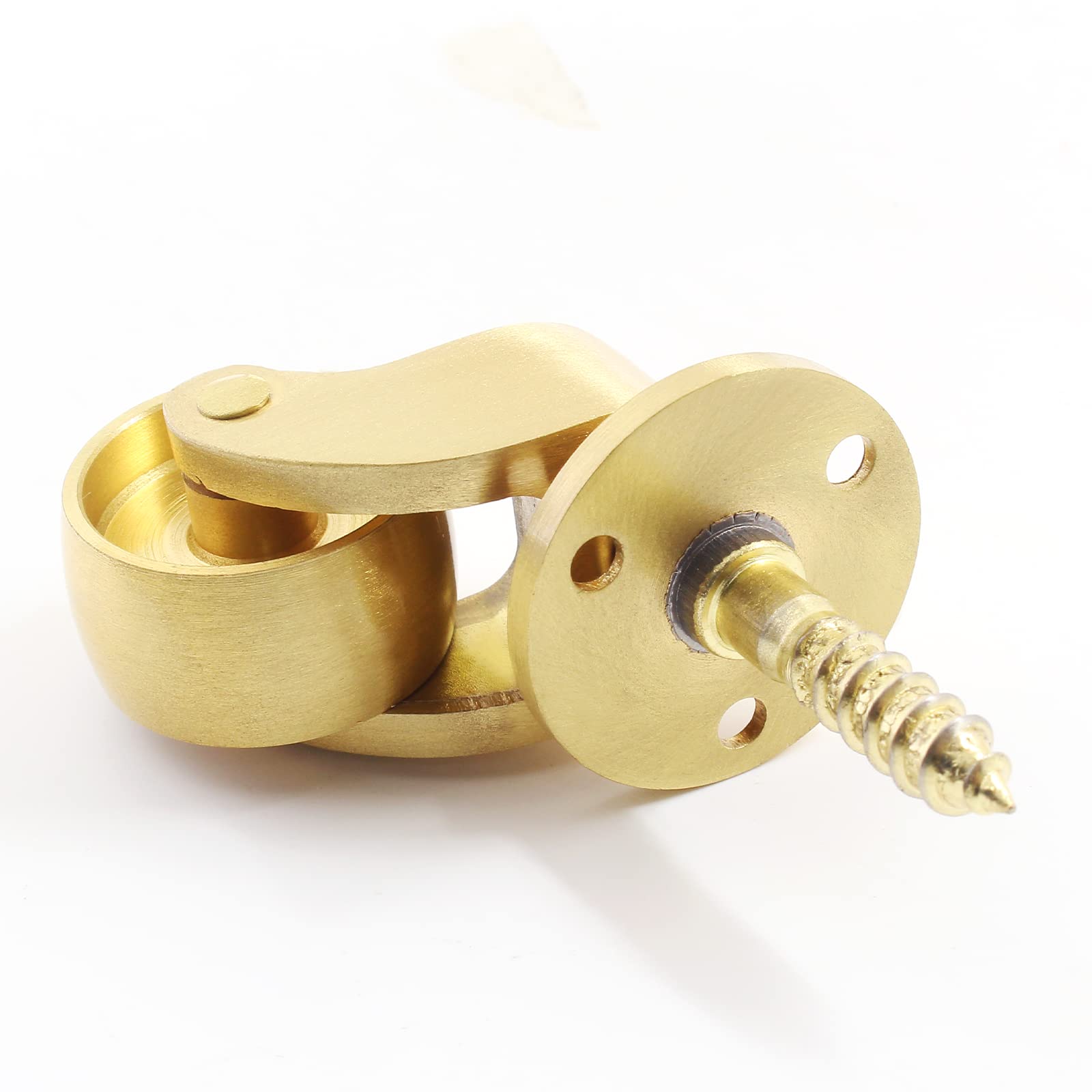 Brass Caster Wheel 1" / 25mm Swivel 360-Degree for Furniture, 100kg Load - SuperSaverAU - view 3